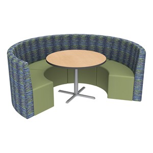 Shapes Series II Structured Designer Soft Seating - Curved Café