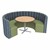 Shapes Series II Structured Designer Soft Seating - Curved Café