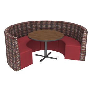 Shapes Series II Structured Designer Soft Seating - Curved Café
