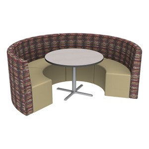 Shapes Series II Structured Designer Soft Seating - Curved Café