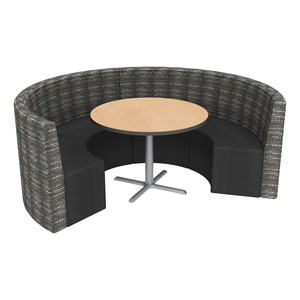 Shapes Series II Structured Designer Soft Seating - Curved Café