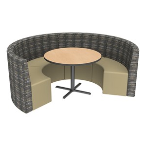 Shapes Series II Structured Designer Soft Seating - Curved Café