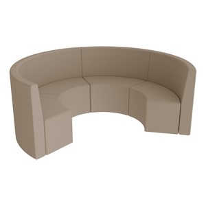 Shapes Series II Structured Vinyl Soft Seating - Curved Huddle - Taupe