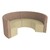 Shapes Series II Structured Designer Soft Seating - Curved Huddle - Dark Latte & Sand