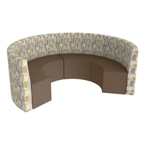 Shapes Series II Structured Designer Soft Seating - Curved Huddle - Desert & Chocolate