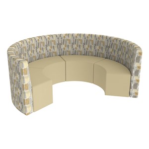 Shapes Series II Structured Designer Soft Seating - Curved Huddle - Desert & Sand
