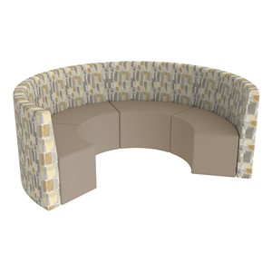 Shapes Series II Structured Designer Soft Seating - Curved Huddle - Desert & Taupe