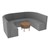 Shapes Series II Structured Soft Seating - Three Rectangle, Two Quarter Round and Round Side Table shown