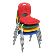 Pack of Four Assorted Colors Structure Series Preschool Chair w/ Swivel Glides