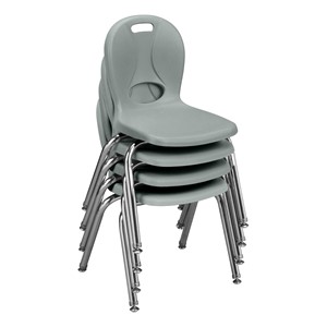 Structure Series School Chair (14" Seat Height) - Light Gray Stacked