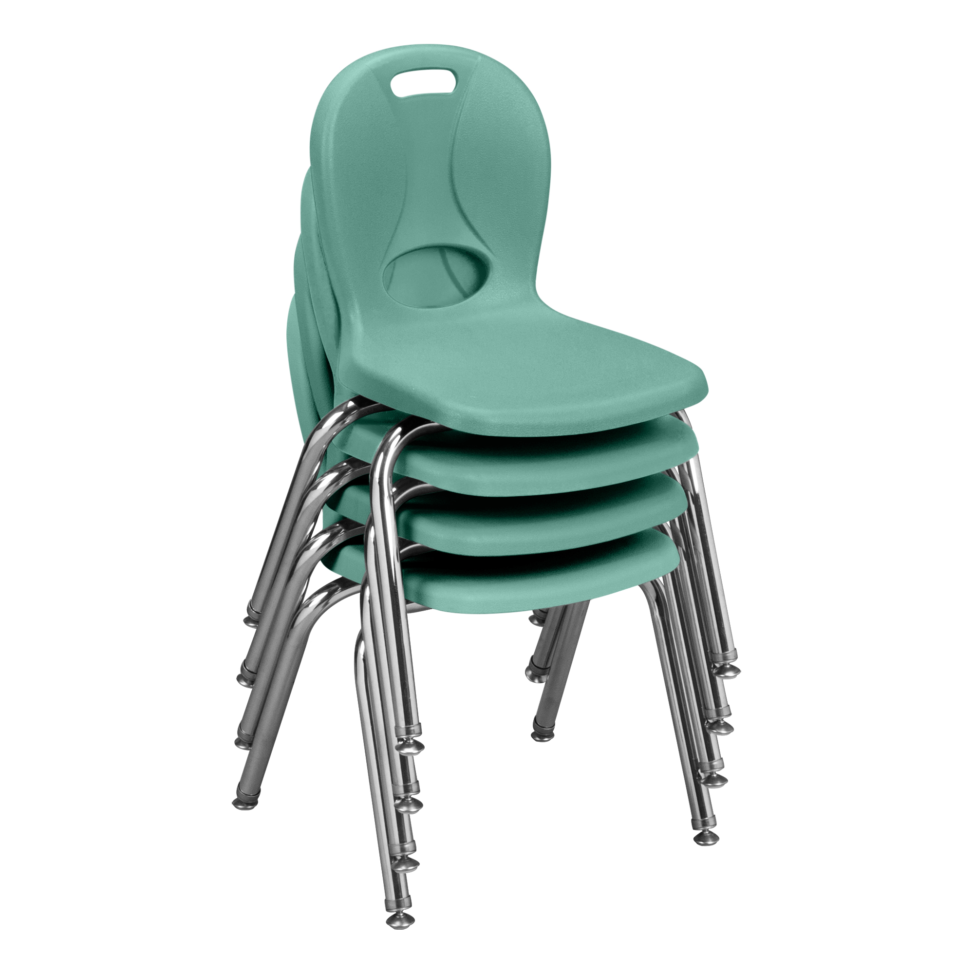 Structure Series School Chair (14" Seat Height) - Seafoam Stacked