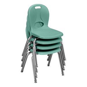 Structure Series School Chair (14" Seat Height) - Seafoam Stacked