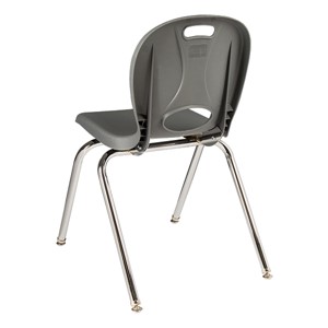 Open Front Desk w/ Black Book Box and Frame and 18-Inch Structure Series School Chair Set - Chair - Back