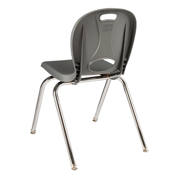 Open Front Desk w/ Color Book Box and Silver Mist Frame and 18-Inch Structure Series School Chair Set - Chair - Back