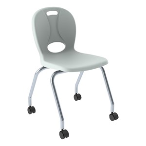Structure Series Mobile School Chair (18" H) - Light Gray