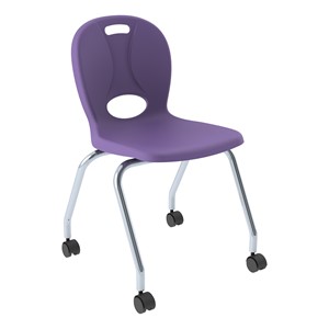 Structure Series Mobile School Chair (18" H)  - Purple