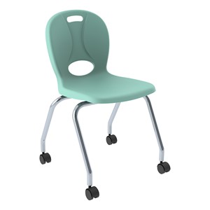 Structure Series Mobile School Chair (18" H) - Seafoam