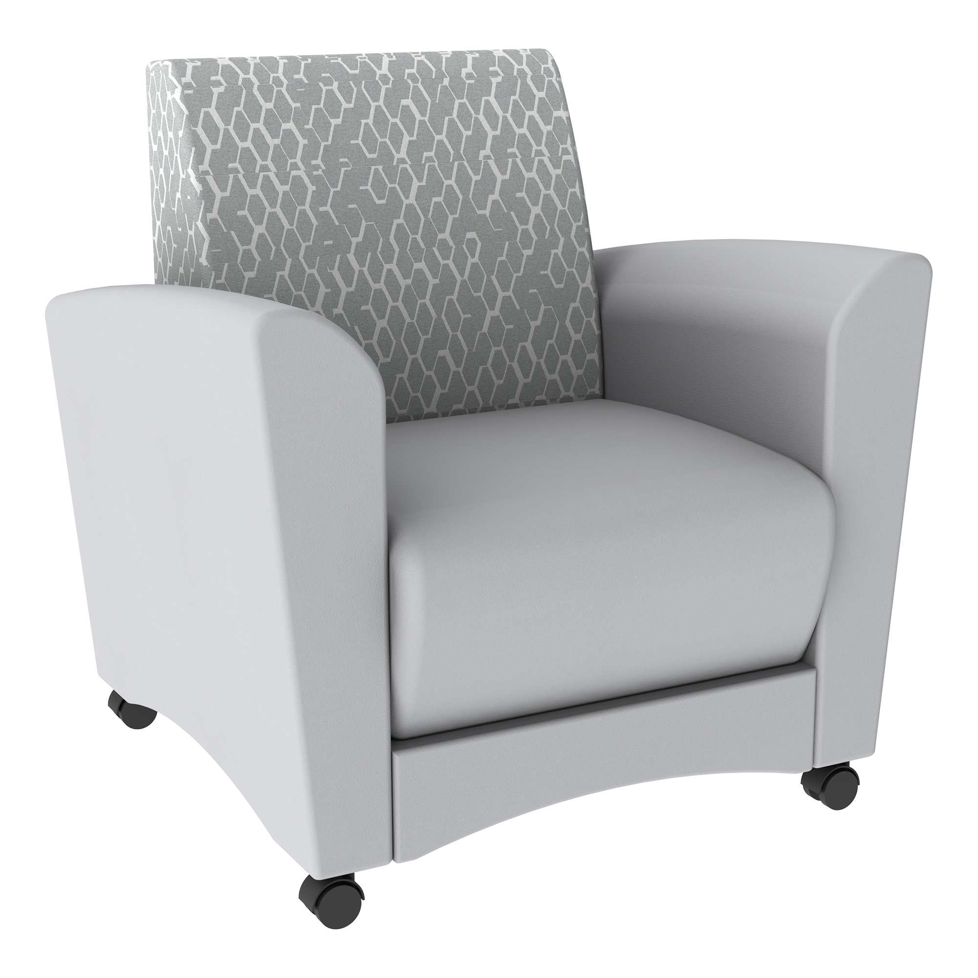 Shapes Series II Common Area Chair - Charlotte Silver w/ Cool Gray