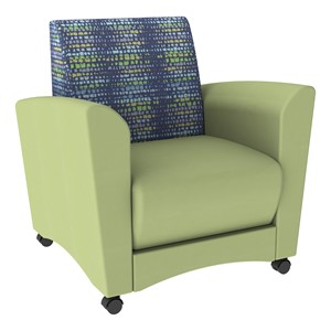 Shapes Series II Common Area Chair - Telegraph Indigo w/ Fern Green