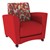 Shapes Series II Common Area Chair - Angle Pepper w/ Red