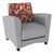 Shapes Series II Common Area Chair (Grade 3 Material) Angle Pepper w/ Light Gray