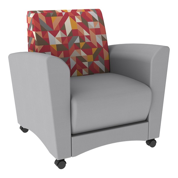 Shapes Series II Common Area Chair (Grade 3 Material) Angle Pepper w/ Light Gray