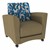Shapes Series II Common Area Chair (Grade 3 Material) Angle Midnight w/ Chocolate