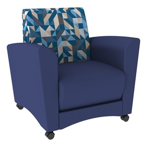 Shapes Series II Common Area Chair (Grade 3 Material) Angle Midnight w/ Navy