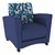 Shapes Series II Common Area Chair (Grade 3 Material) Angle Midnight w/ Navy