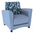 Shapes Series II Common Area Chair - Angle Midnight w/ Powder Blue