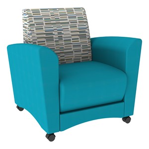 Shapes Series II Common Area Chair - Bandwidth Circuit w/ Teal
