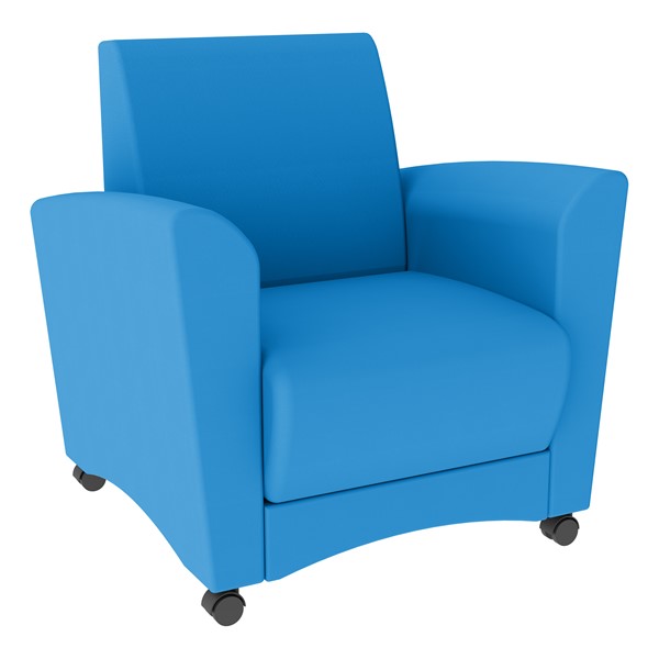 Shapes Series II Common Area Chair - Brilliant Blue Smooth Grain Vinyl