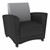 Shapes Series II Common Area Chair - Black w/ Light Gray Back Smooth Grain Vinyl