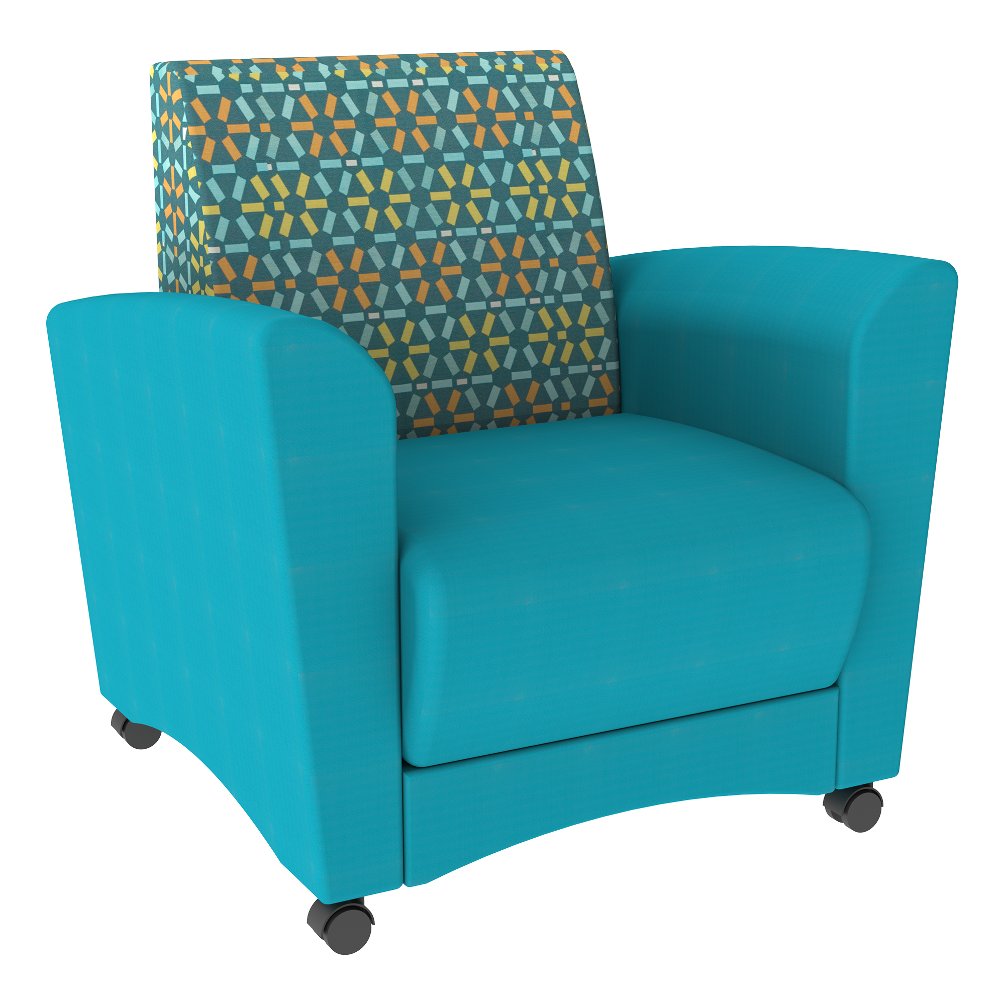 Shapes Series II Common Area Chair - Atomic Baltic w/ Teal