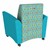 Shapes Series II Common Area Chair w/ Tablet Arm - Atomic Baltic w/ Teal Back