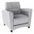 Shapes Series II Common Area Chair w/ Tablet Arm - Charlotte Silver/Cool Gray w/ Cosmic Strandz Tablet