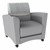 Shapes Series II Common Area Chair w/ Tablet Arm - Charlotte Silver/Light Gray w/ Cosmic Strandz Tablet