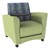 Shapes Series II Common Area Chair w/ Tablet Arm - Telegraph Indigo/Fern Green w/ Graphite Tablet