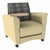 Shapes Series II Common Area Chair w/ Tablet Arm - Telegraph Steel/Sand w/ Maple Tablet