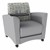 Shapes Series II Common Area Chair w/ Tablet Arm - Bandwidth Circuit/Light Gray w/ Graphite Tablet
