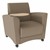 Shapes Series II Common Area Chair w/ Tablet Arm - Taupe Smooth Grain Vinyl & Maple Tablet