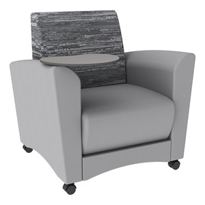 Shapes Series II Common Area Chair w/ Tablet Arm - Sirocco Shoal/Light Gray w/ Cosmic Strandz Tablet