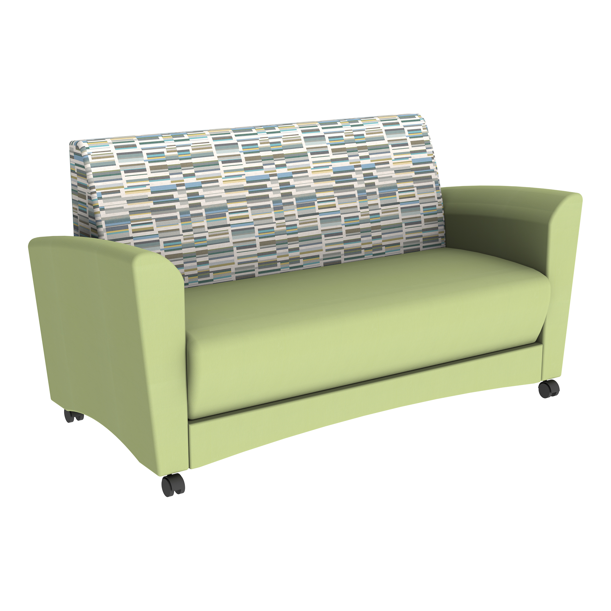 Shapes Series II Common Area Sofa - Bandwidth Circuit/Fern Green