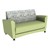 Shapes Series II Common Area Sofa - Bandwidth Circuit/Fern Green