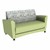 Shapes Series II Common Area Sofa (Grade 4 Material) - Bandwidth Circuit/Fern Green