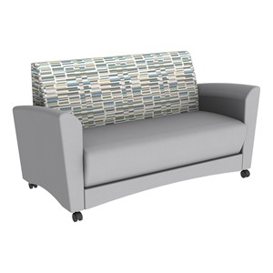 Shapes Series II Common Area Sofa (Grade 4 Material) - Bandwidth Circuit/Light Gray
