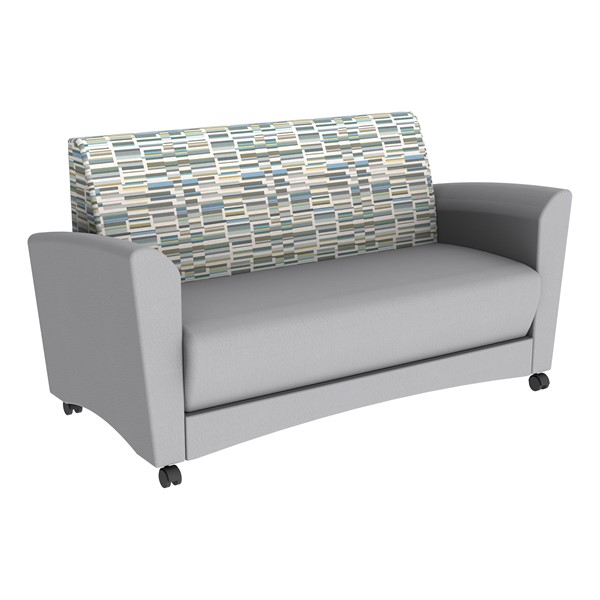 Shapes Series II Common Area Sofa (Grade 4 Material) - Bandwidth Circuit/Light Gray