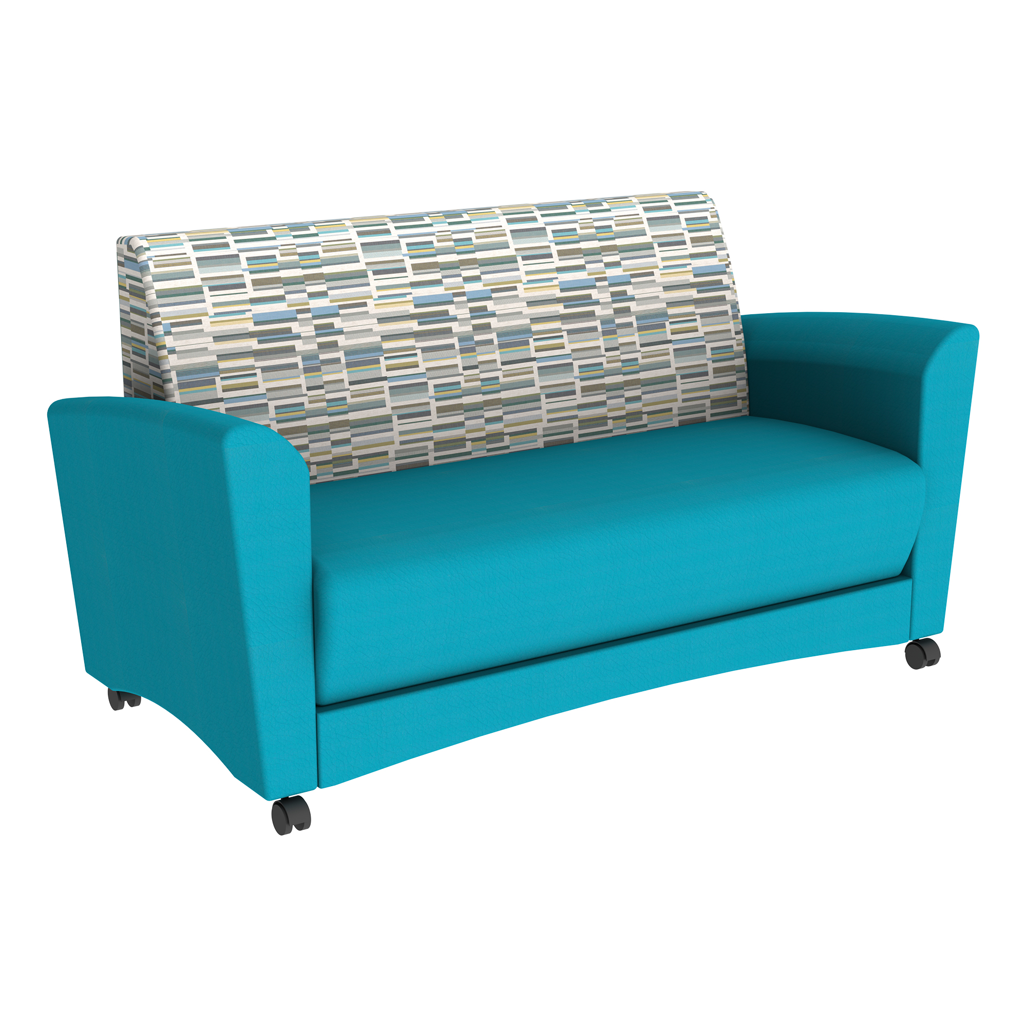 Shapes Series II Common Area Sofa - Bandwidth Circuit/Teal