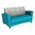 Shapes Series II Common Area Sofa (Grade 4 Material) - Bandwidth Circuit/Teal