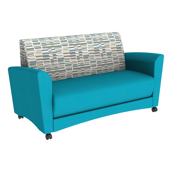 Shapes Series II Common Area Sofa (Grade 4 Material) - Bandwidth Circuit/Teal